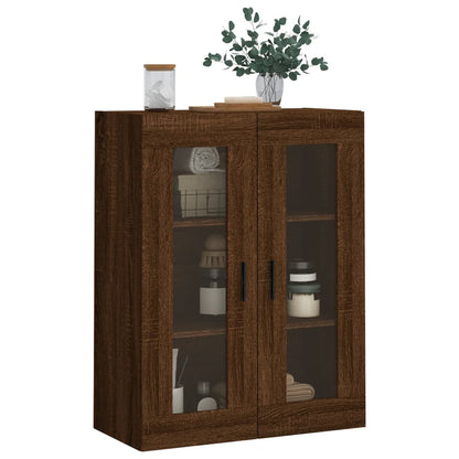 Wall Mounted Cabinet Brown Oak 69.5x34x90 cm