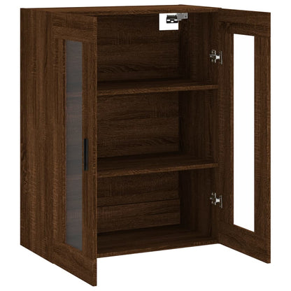 Wall Mounted Cabinet Brown Oak 69.5x34x90 cm