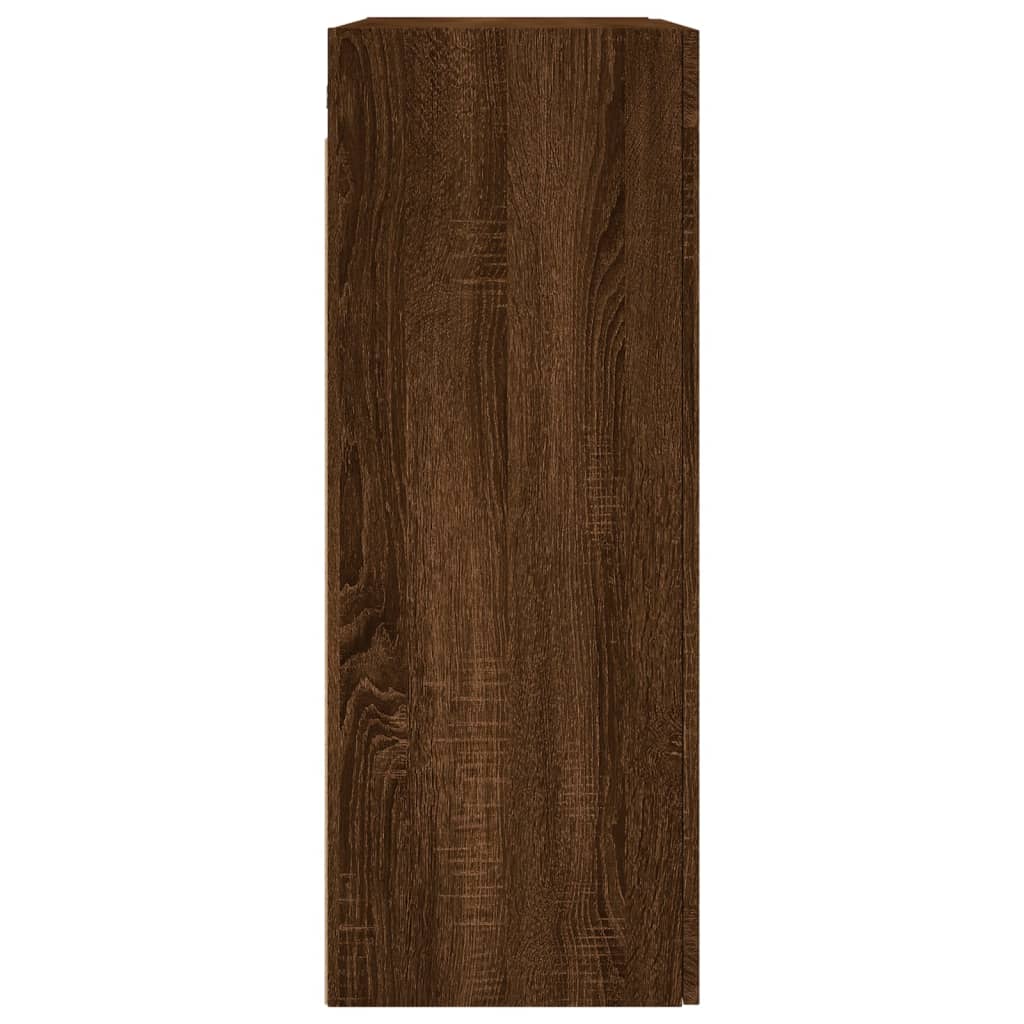 Wall Mounted Cabinet Brown Oak 69.5x34x90 cm