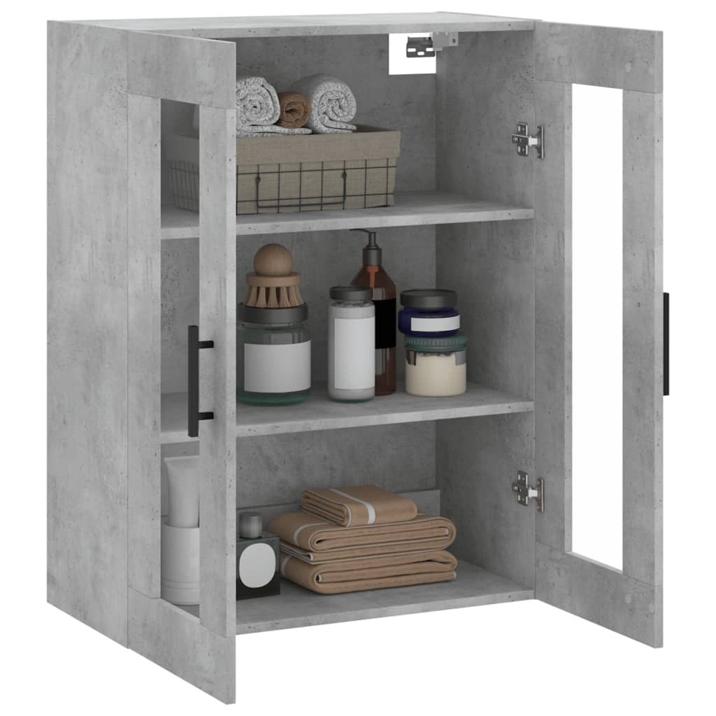 Wall Mounted Cabinet Concrete Grey 69.5x34x90 cm