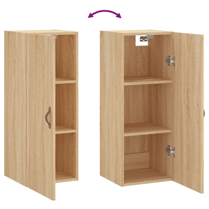 Wall Mounted Cabinet Sonoma Oak 34.5x34x90 cm