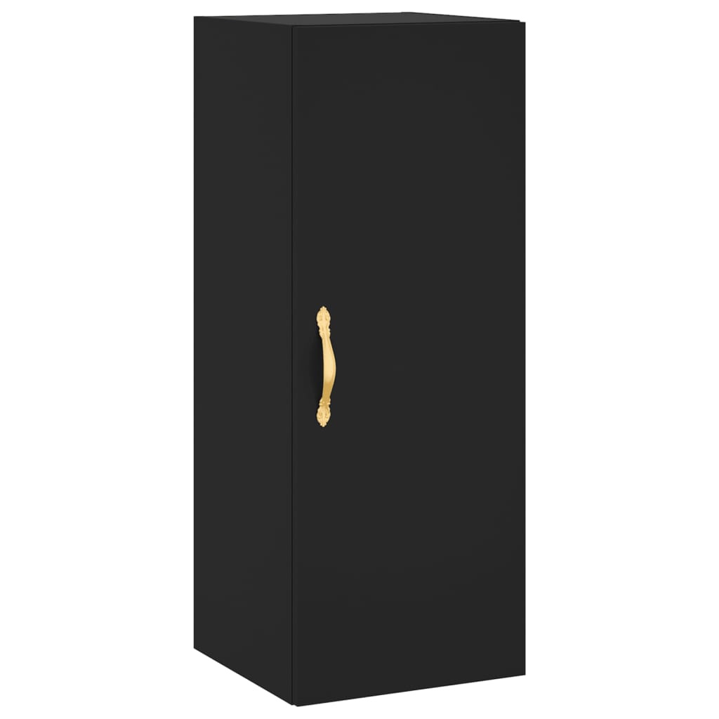 Wall Mounted Cabinet Black 34.5x34x90 cm