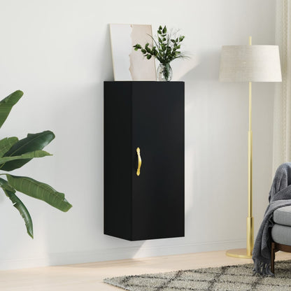 Wall Mounted Cabinet Black 34.5x34x90 cm