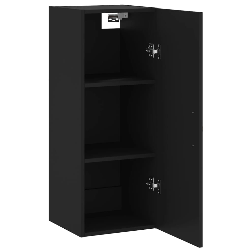 Wall Mounted Cabinet Black 34.5x34x90 cm