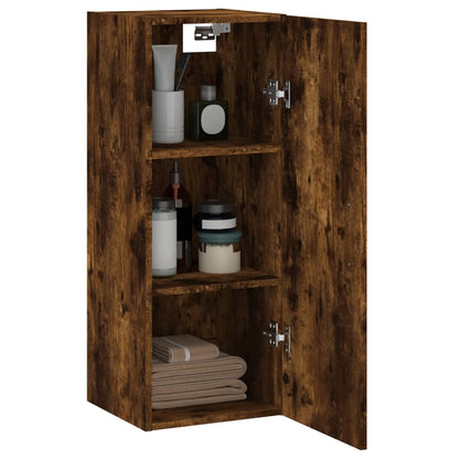 Wall Mounted Cabinet Smoked Oak 34.5x34x90 cm