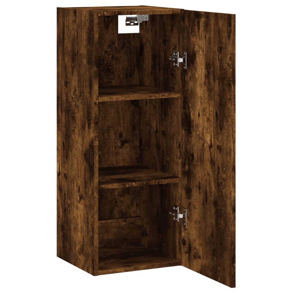 Wall Mounted Cabinet Smoked Oak 34.5x34x90 cm