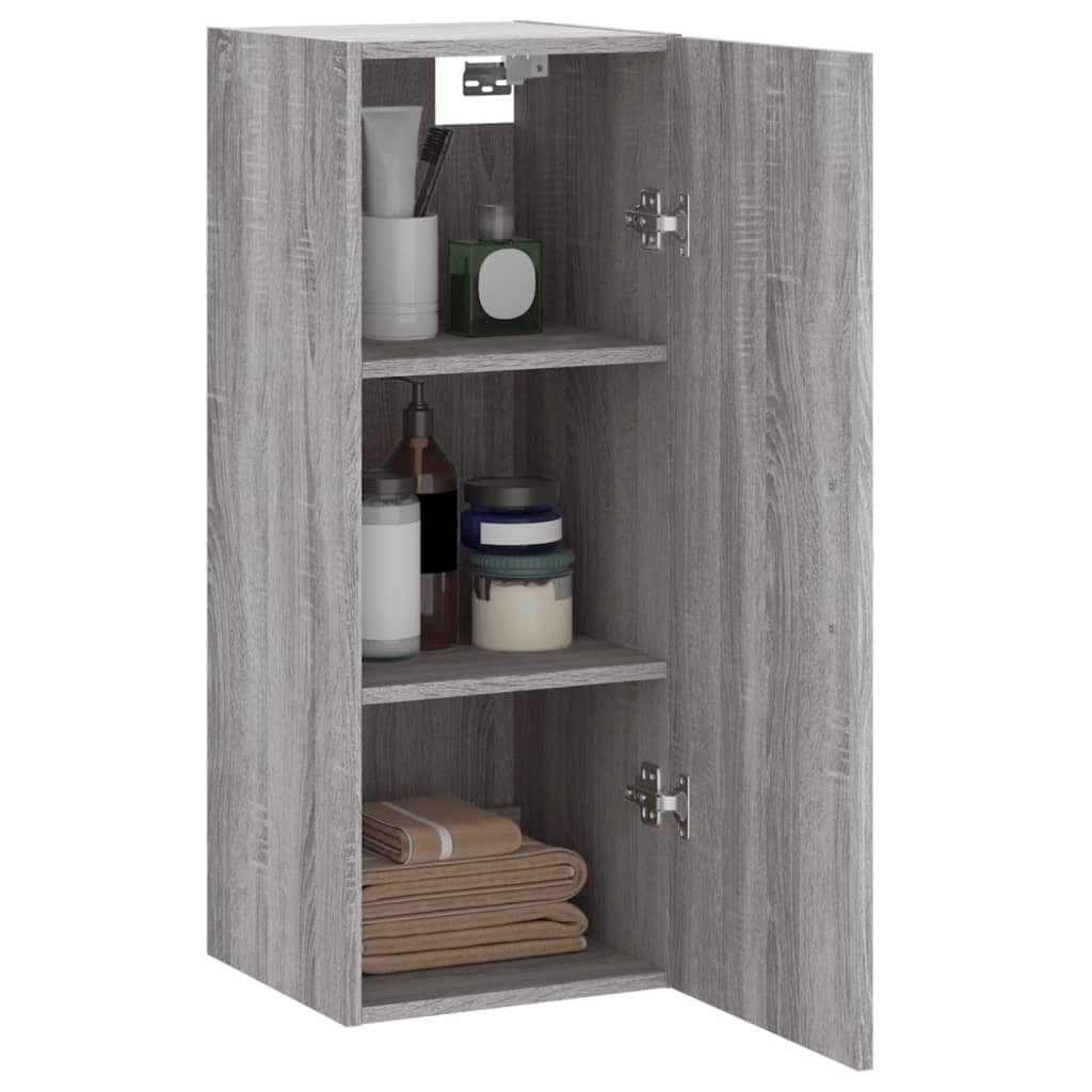 Wall Mounted Cabinet Grey Sonoma 34.5x34x90 cm