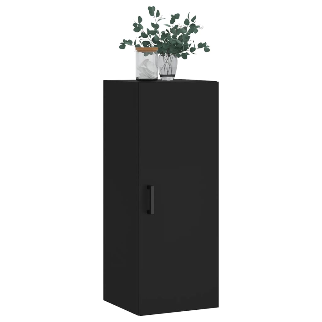 Wall Mounted Cabinet Black 34.5x34x90 cm