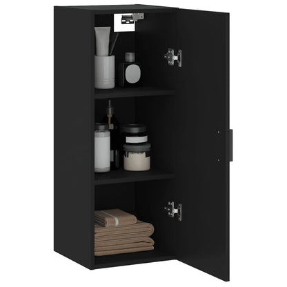 Wall Mounted Cabinet Black 34.5x34x90 cm