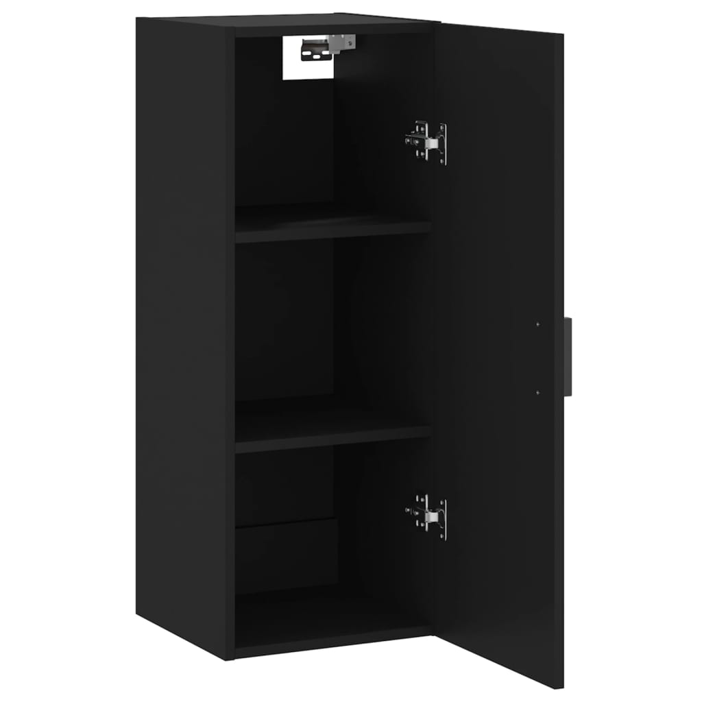 Wall Mounted Cabinet Black 34.5x34x90 cm