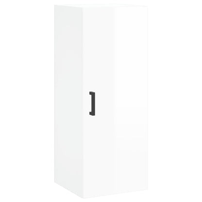 Wall Mounted Cabinet High Gloss White 34.5x34x90 cm