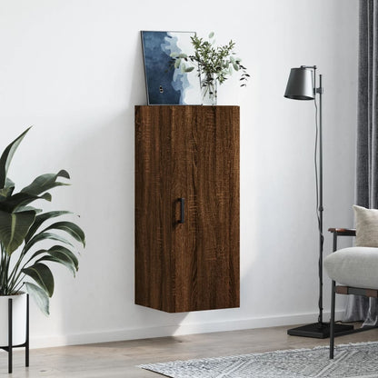 Wall Mounted Cabinet Brown Oak 34.5x34x90 cm