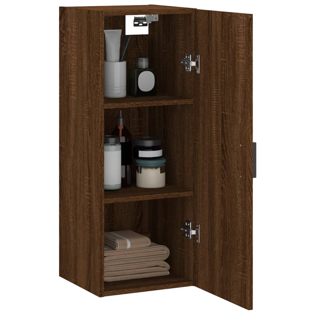 Wall Mounted Cabinet Brown Oak 34.5x34x90 cm