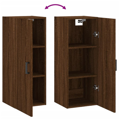 Wall Mounted Cabinet Brown Oak 34.5x34x90 cm