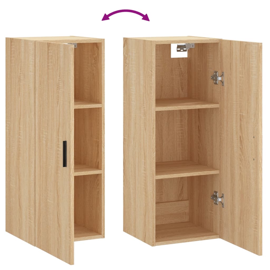 Wall Mounted Cabinet Sonoma Oak 34.5x34x90 cm