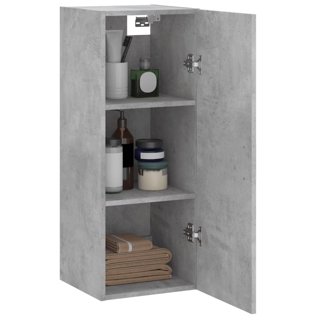 Wall Mounted Cabinet Concrete Grey 34.5x34x90 cm