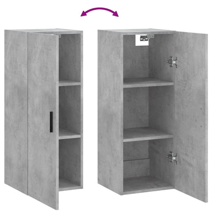 Wall Mounted Cabinet Concrete Grey 34.5x34x90 cm