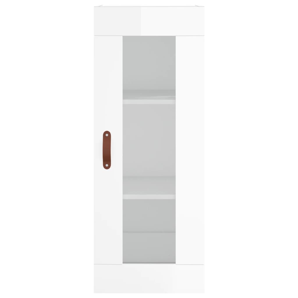 Wall Mounted Cabinet High Gloss White 34.5x34x90 cm