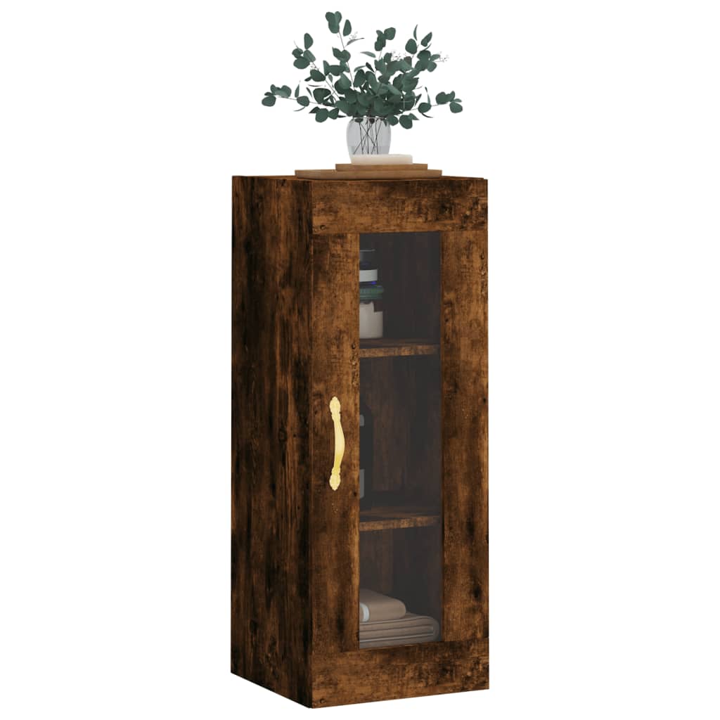 Wall Mounted Cabinet Smoked Oak 34.5x34x90 cm