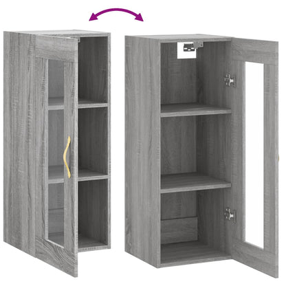 Wall Mounted Cabinet Grey Sonoma 34.5x34x90 cm