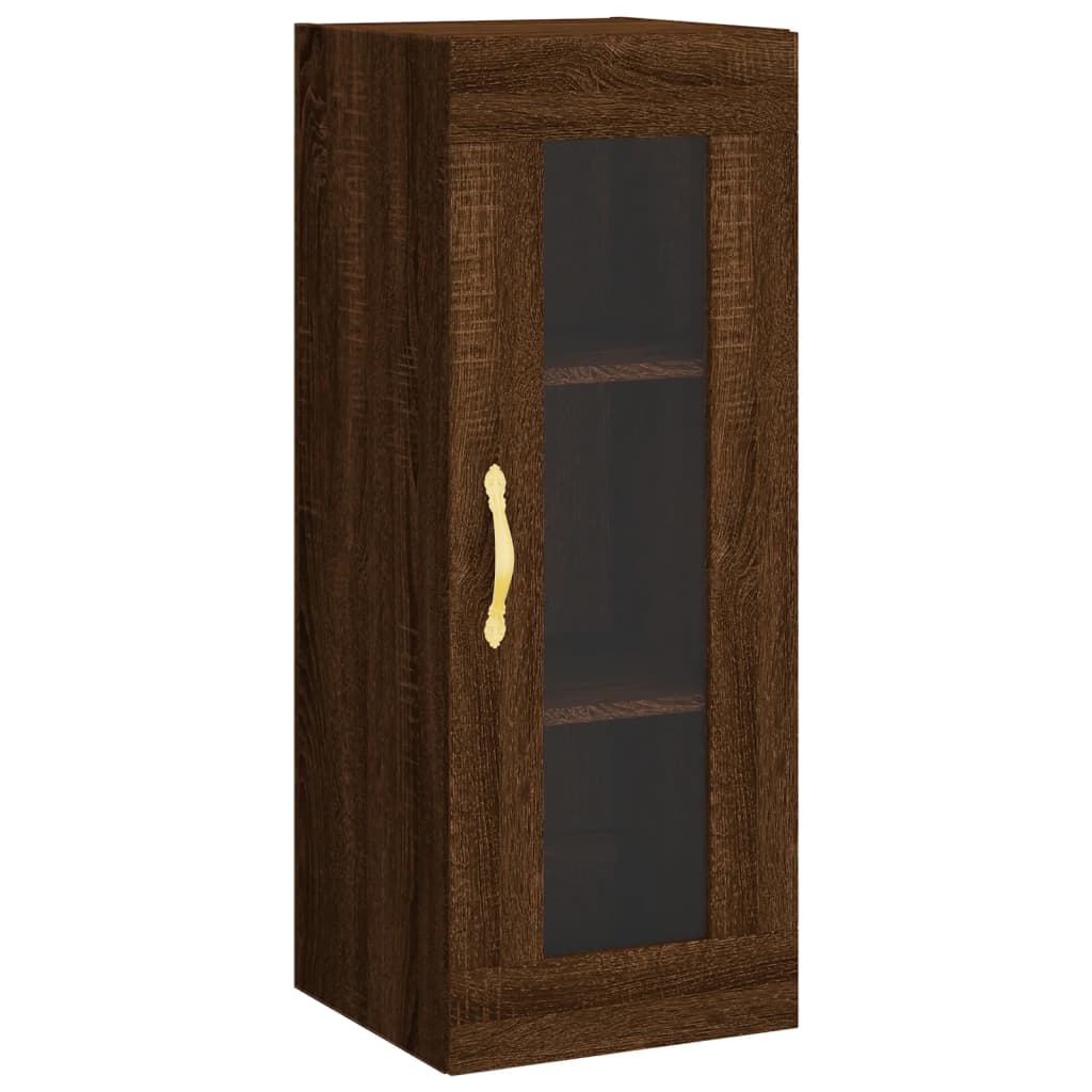 Wall Mounted Cabinet Brown Oak 34.5x34x90 cm