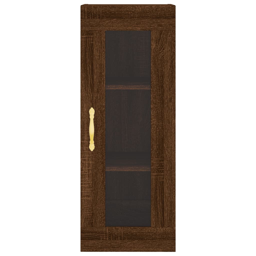 Wall Mounted Cabinet Brown Oak 34.5x34x90 cm