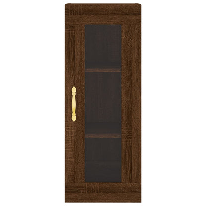 Wall Mounted Cabinet Brown Oak 34.5x34x90 cm