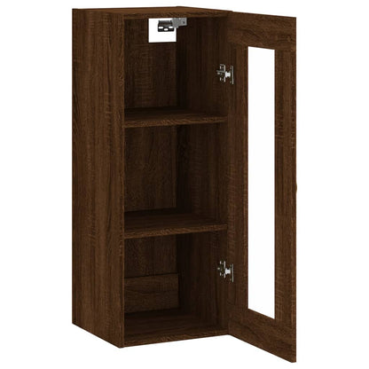 Wall Mounted Cabinet Brown Oak 34.5x34x90 cm