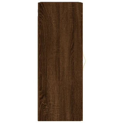 Wall Mounted Cabinet Brown Oak 34.5x34x90 cm