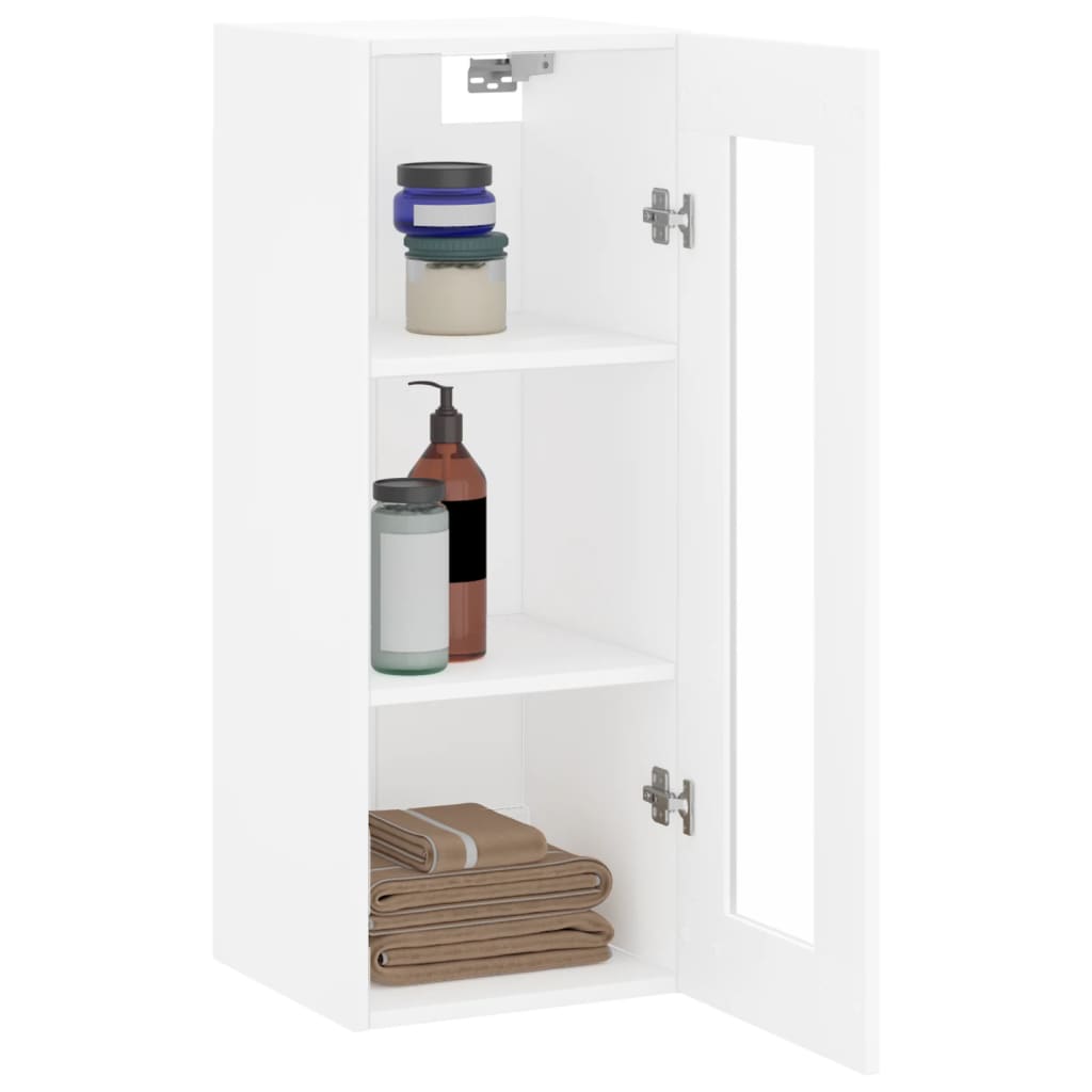 Wall Mounted Cabinet White 34.5x34x90 cm