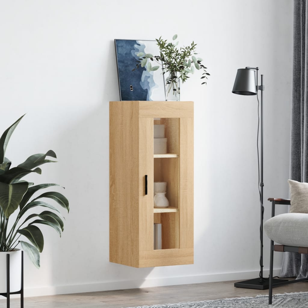 Wall Mounted Cabinet Sonoma Oak 34.5x34x90 cm