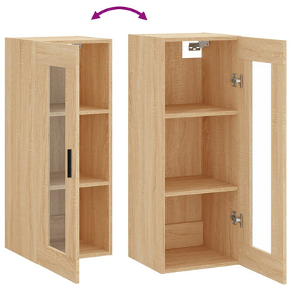 Wall Mounted Cabinet Sonoma Oak 34.5x34x90 cm