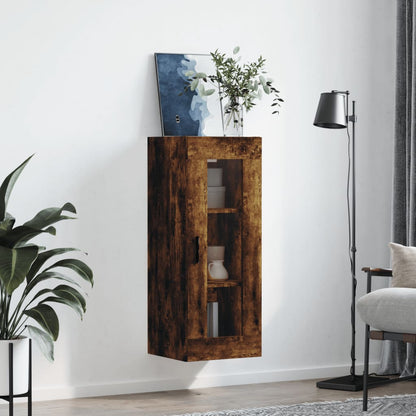 Wall Mounted Cabinet Smoked Oak 34.5x34x90 cm