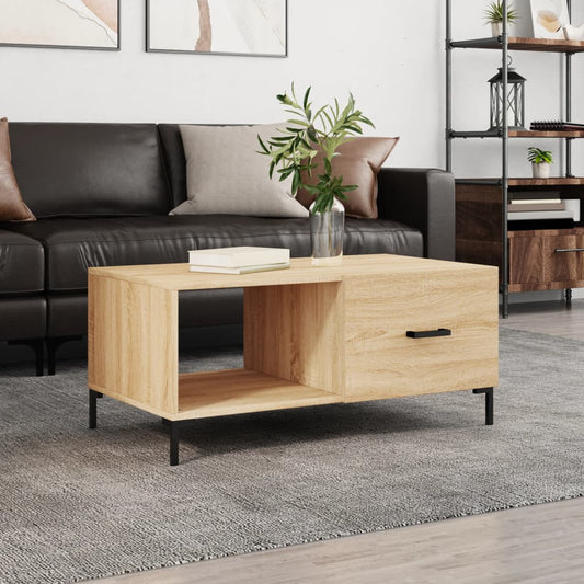 Coffee Table Sonoma Oak 90x50x40 cm Engineered Wood