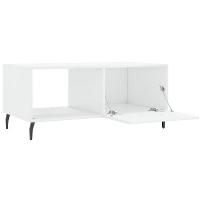 Coffee Table High Gloss White 90x50x40 cm Engineered Wood