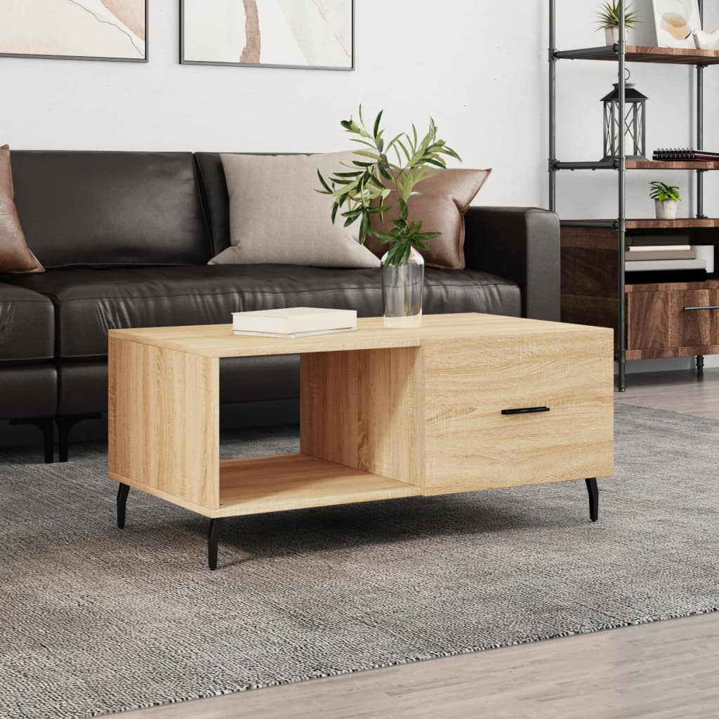 Coffee Table Sonoma Oak 90x50x40 cm Engineered Wood