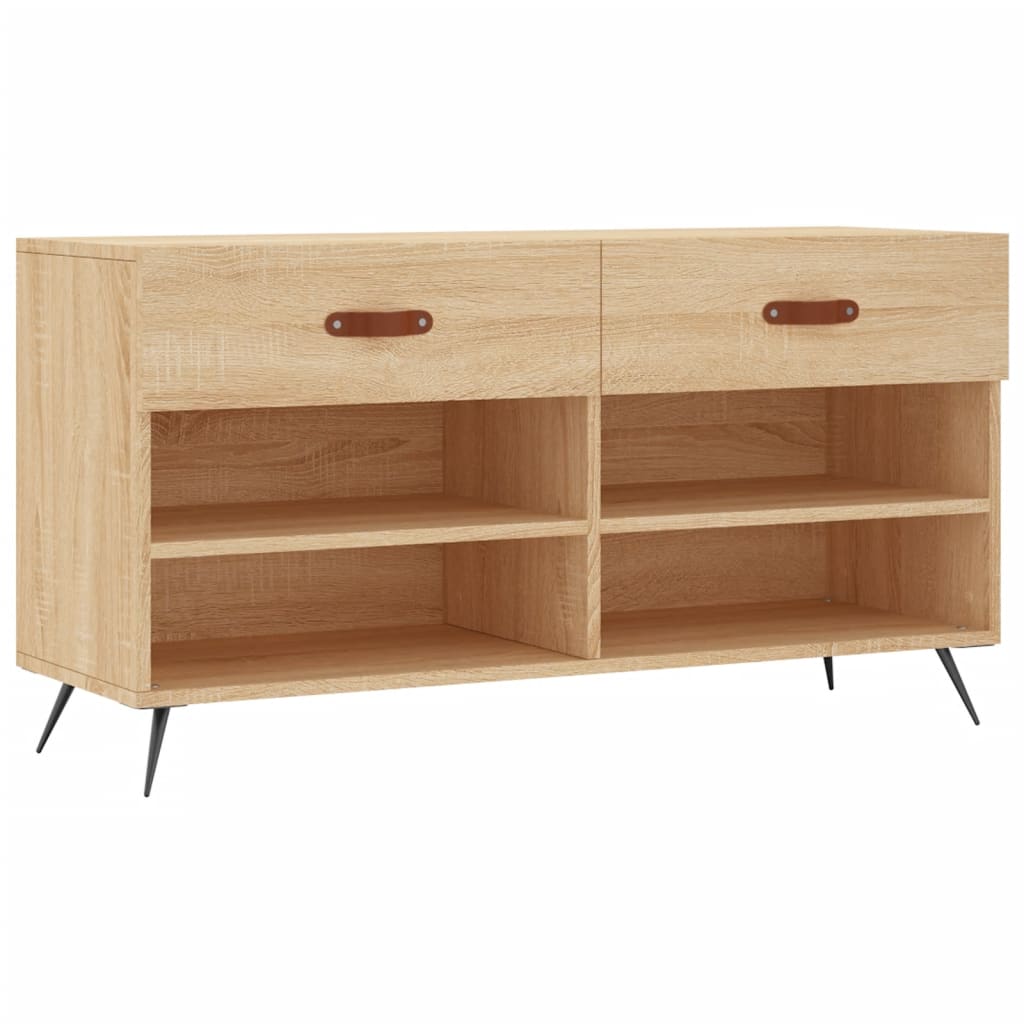 Shoe Bench Sonoma Oak 102x35x55 cm Engineered Wood