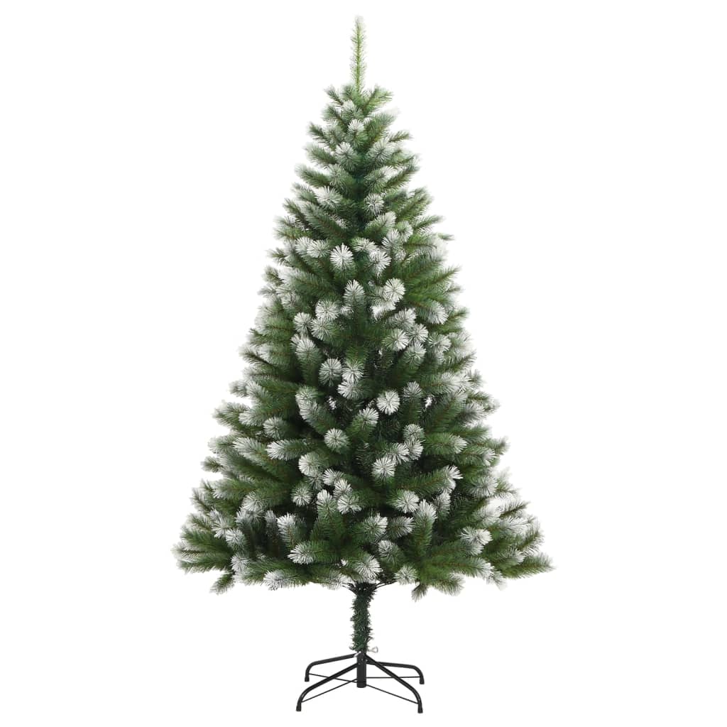 Artificial Hinged Christmas Tree with Flocked Snow 240 cm