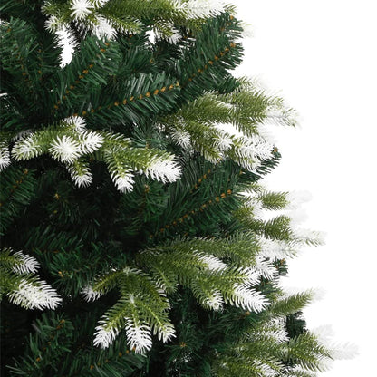 Artificial Hinged Christmas Tree with Flocked Snow 210 cm