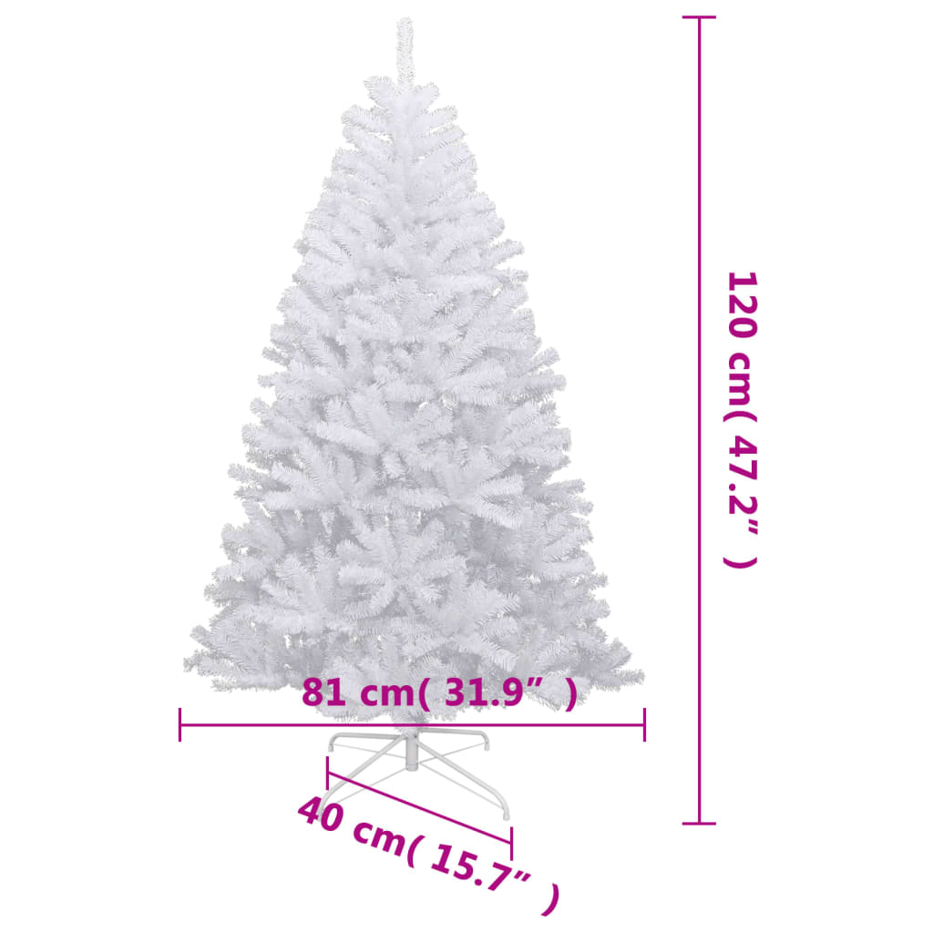 Artificial Hinged Christmas Tree with Flocked Snow 120 cm