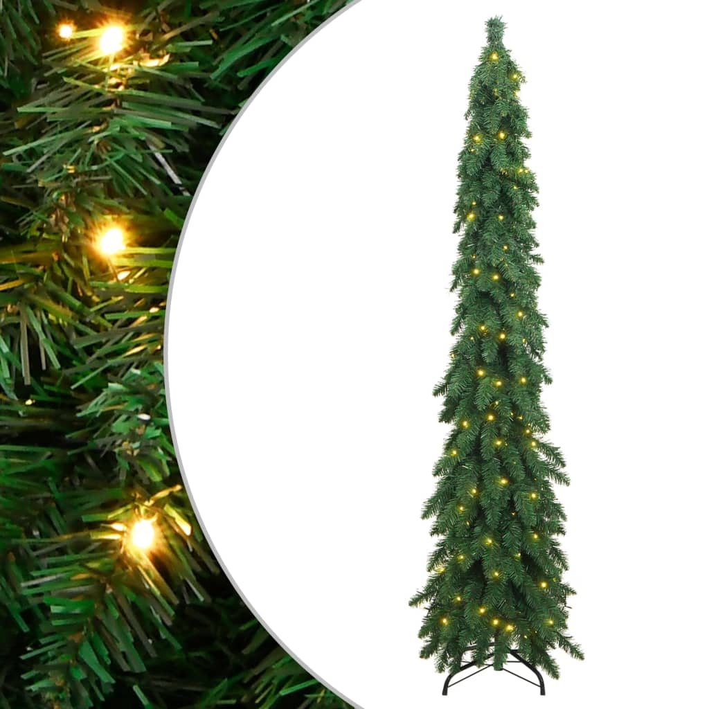 Artificial Pre-lit Christmas Tree with 130 LEDs 210 cm