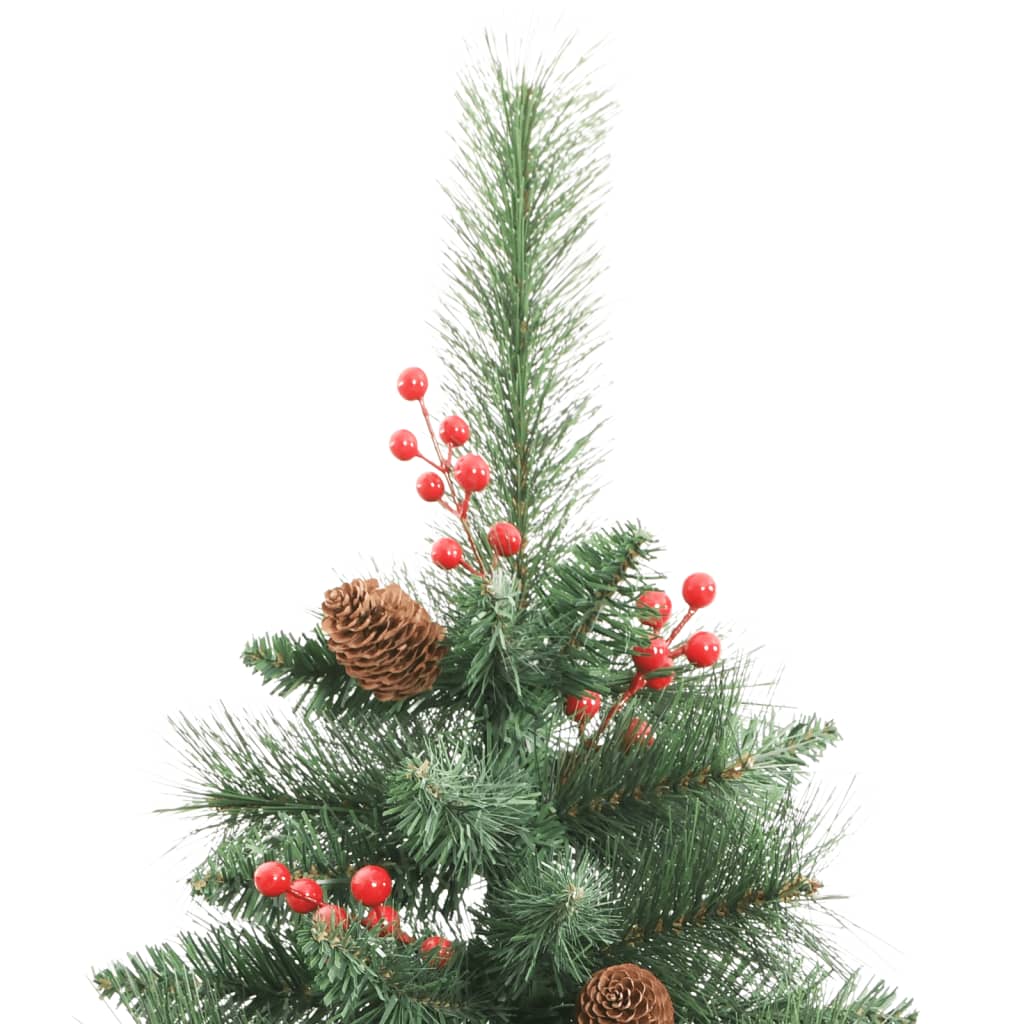 Artificial Hinged Christmas Tree with Cones and Berries 240 cm