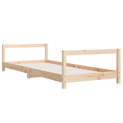 Kids Bed Frame 80x200 cm Solid Wood Pine