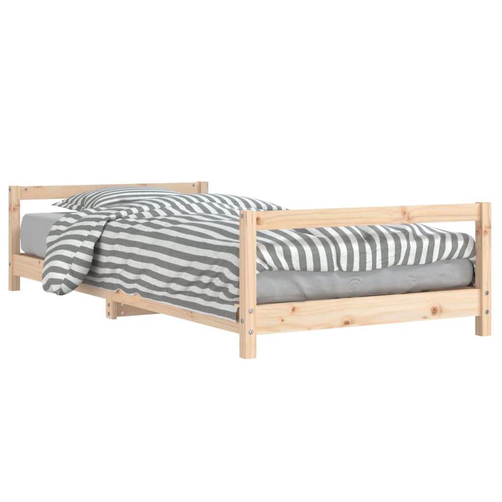 Kids Bed Frame 90x200 cm Solid Wood Pine