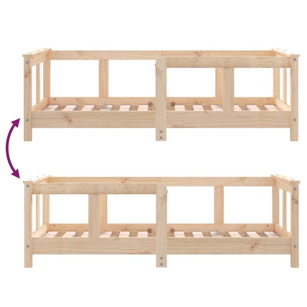 Kids Bed Frame 70x140 cm Solid Wood Pine