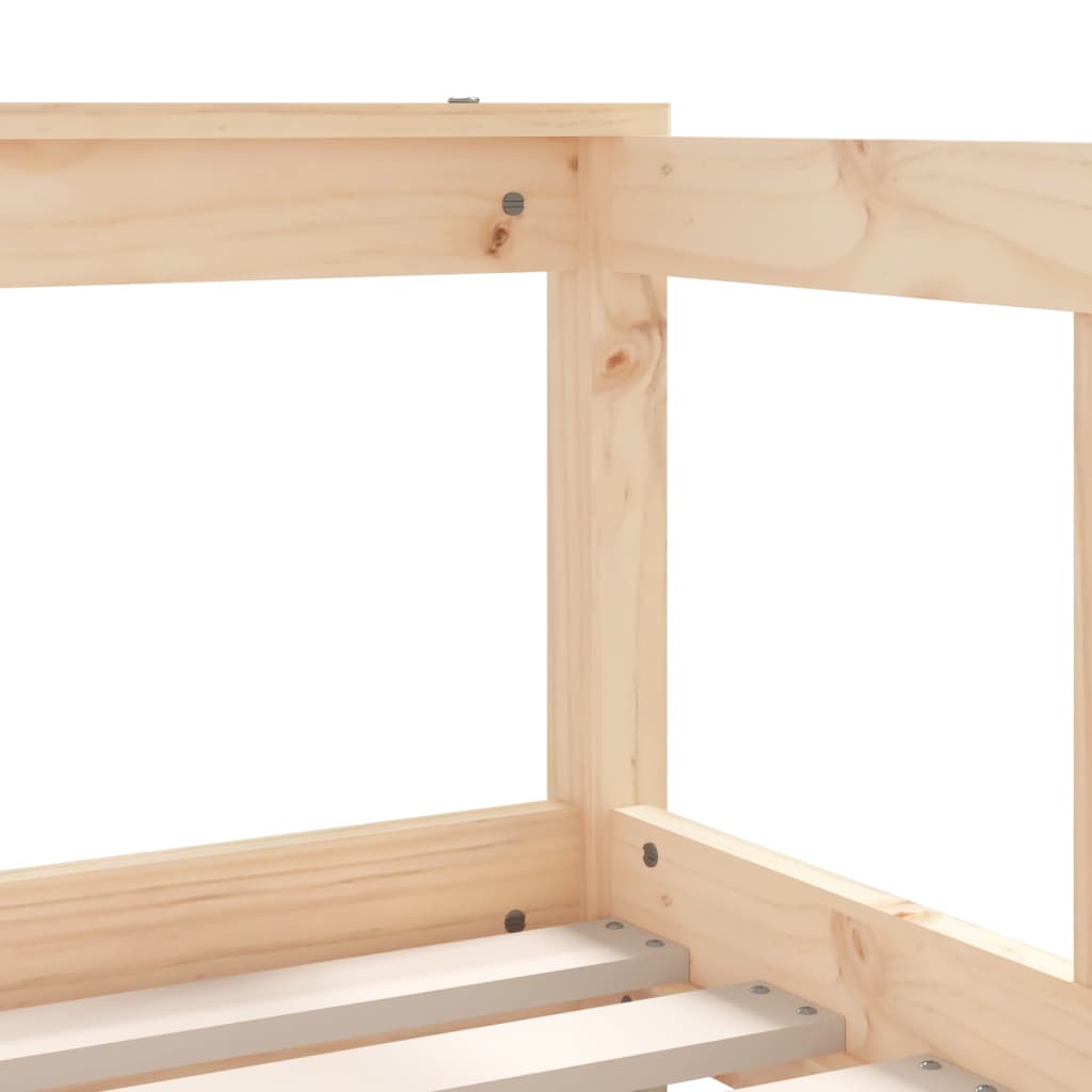 Kids Bed Frame 70x140 cm Solid Wood Pine