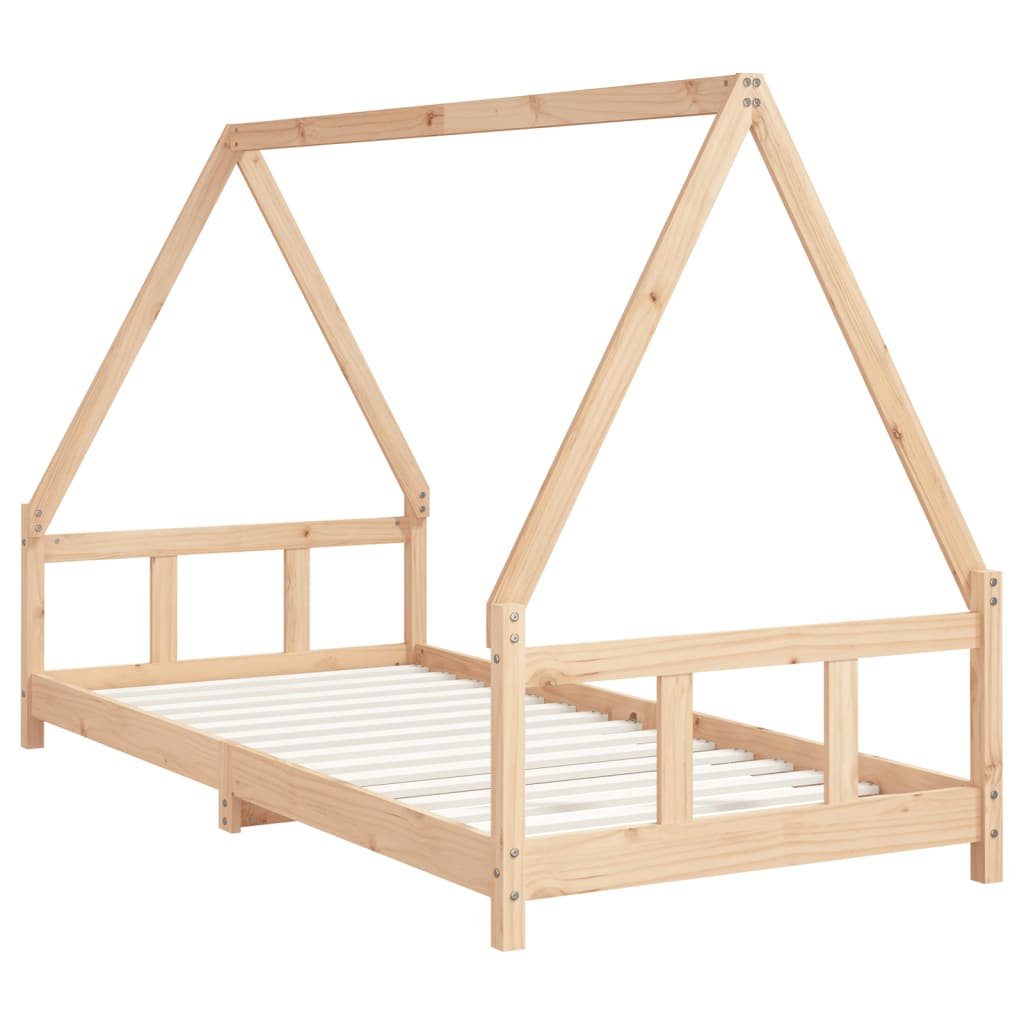 Kids Bed Frame 90x200 cm Solid Wood Pine