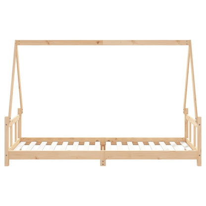 Kids Bed Frame 90x200 cm Solid Wood Pine