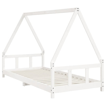 Kids Bed Frame White 90x200 cm Solid Wood Pine