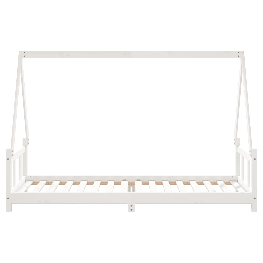 Kids Bed Frame White 90x200 cm Solid Wood Pine